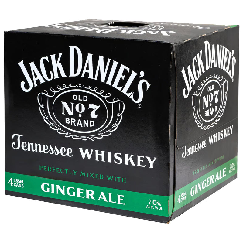 Jack Daniels & Ginger Ale 4 Pack Cans (355ml)