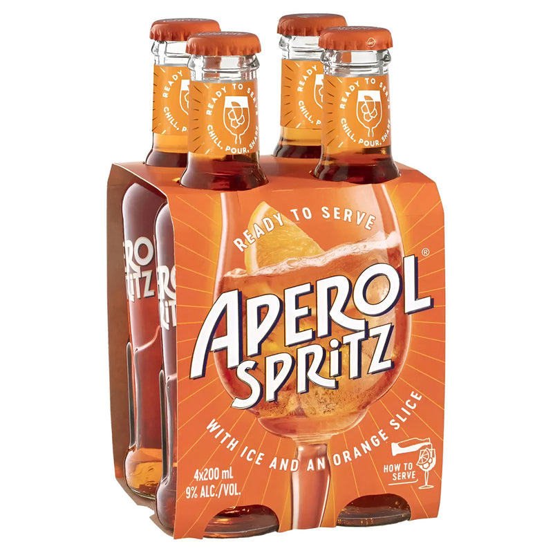 Aperol Aperitivo Liqueur Spritz 4 Pack (200ml)