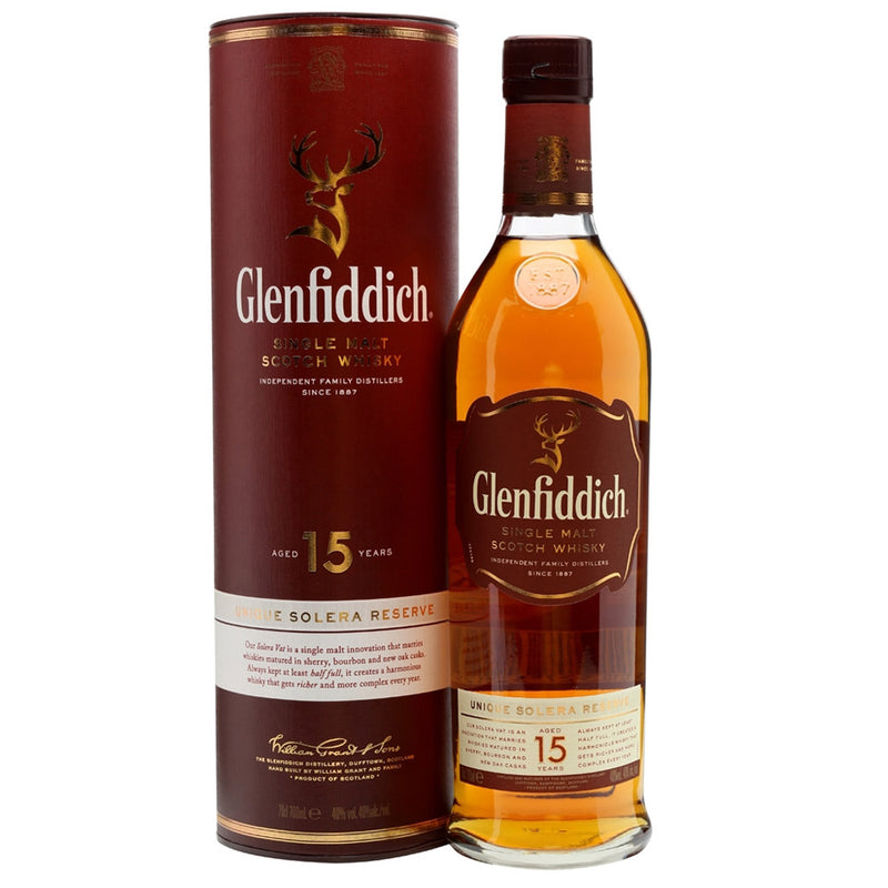 Glenfiddich 15 Old Year Single Malt Scotch Whiskey (750ml)