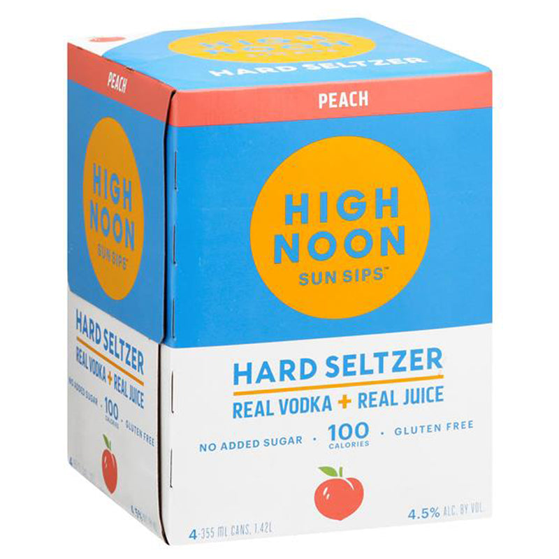 High Noon Hard Seltzer Peach 4pk Cans (355ml)