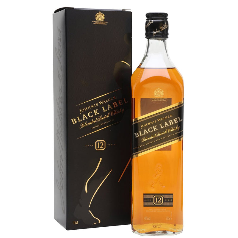 Johnnie Walker Black Label 12 Year Old Blended Scotch Whisky (750ml)
