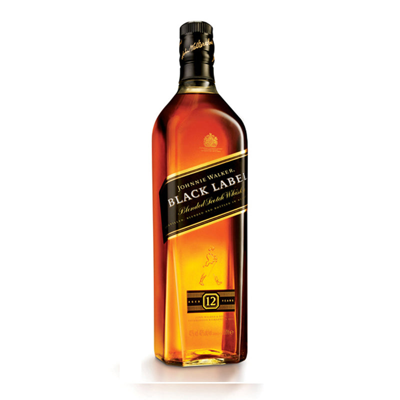 Johnnie Walker Black Label 12 Year Old Blended Scotch Whisky (1 L)
