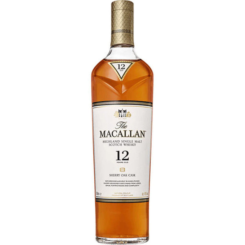 Macallan 12 Year Sherry Oak Highland Single Malt Scotch Whiskey (750ml)